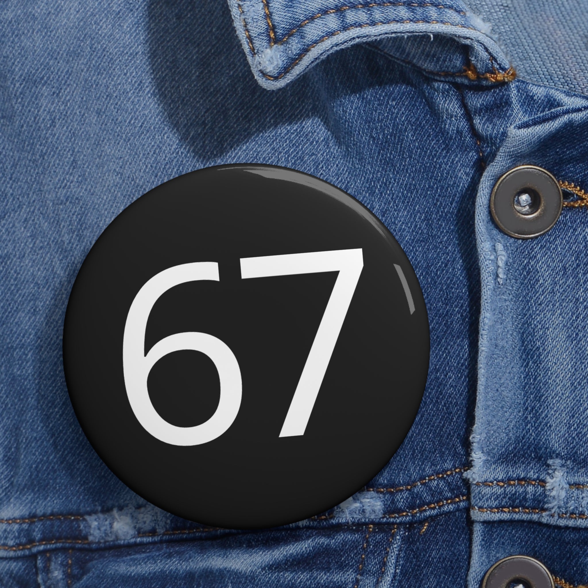 67 Pin Button (White text)