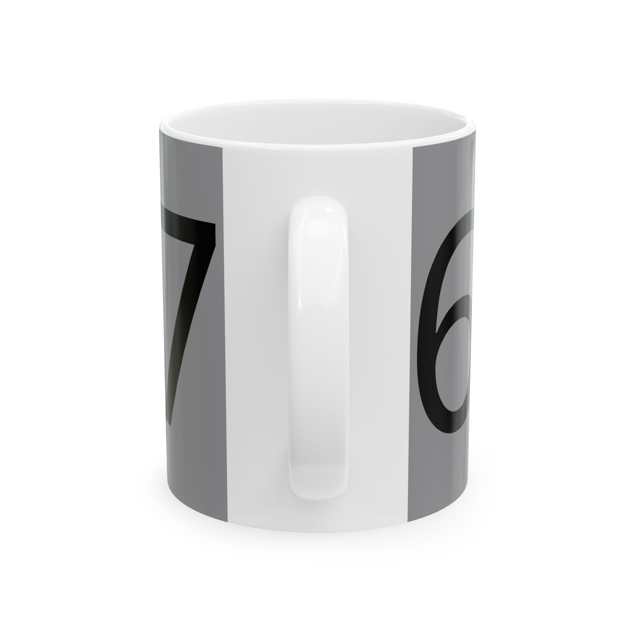 67 Ceramic Mug (Black text)