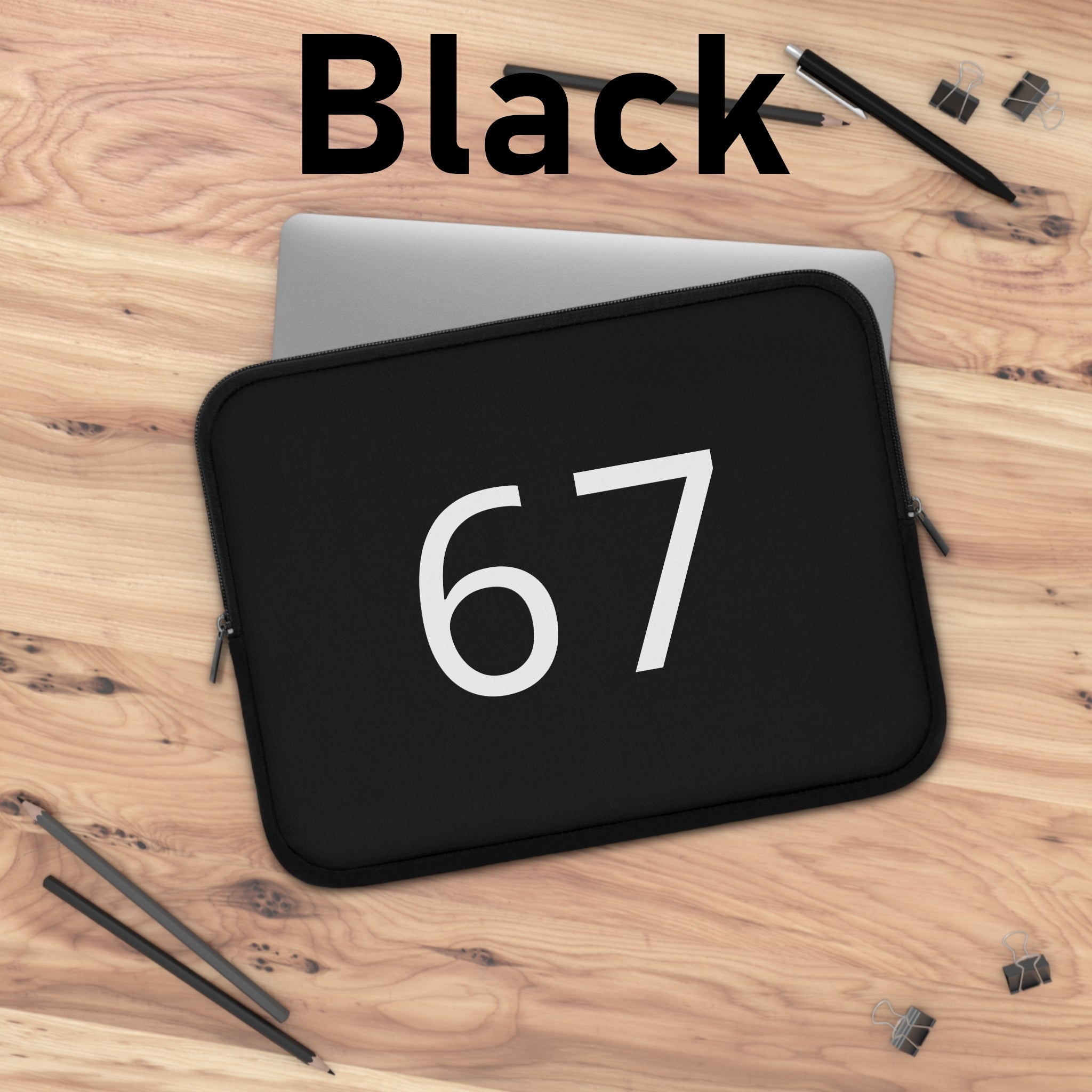 67 Laptop Sleeve (White text)