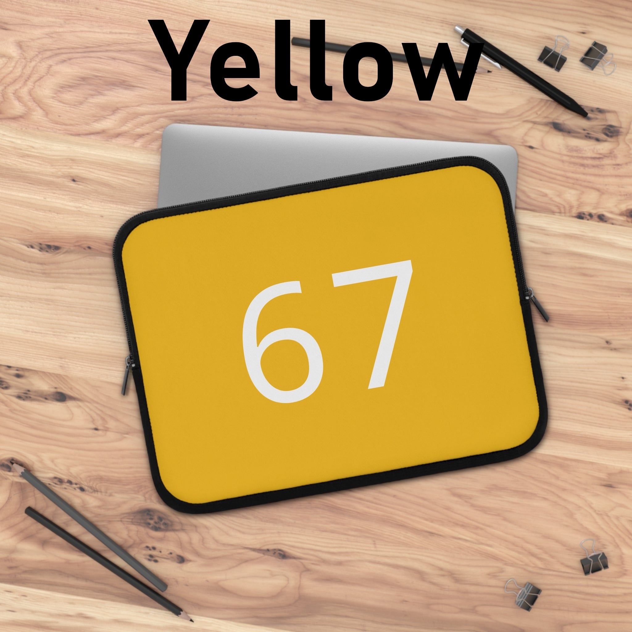 67 Laptop Sleeve (White text)