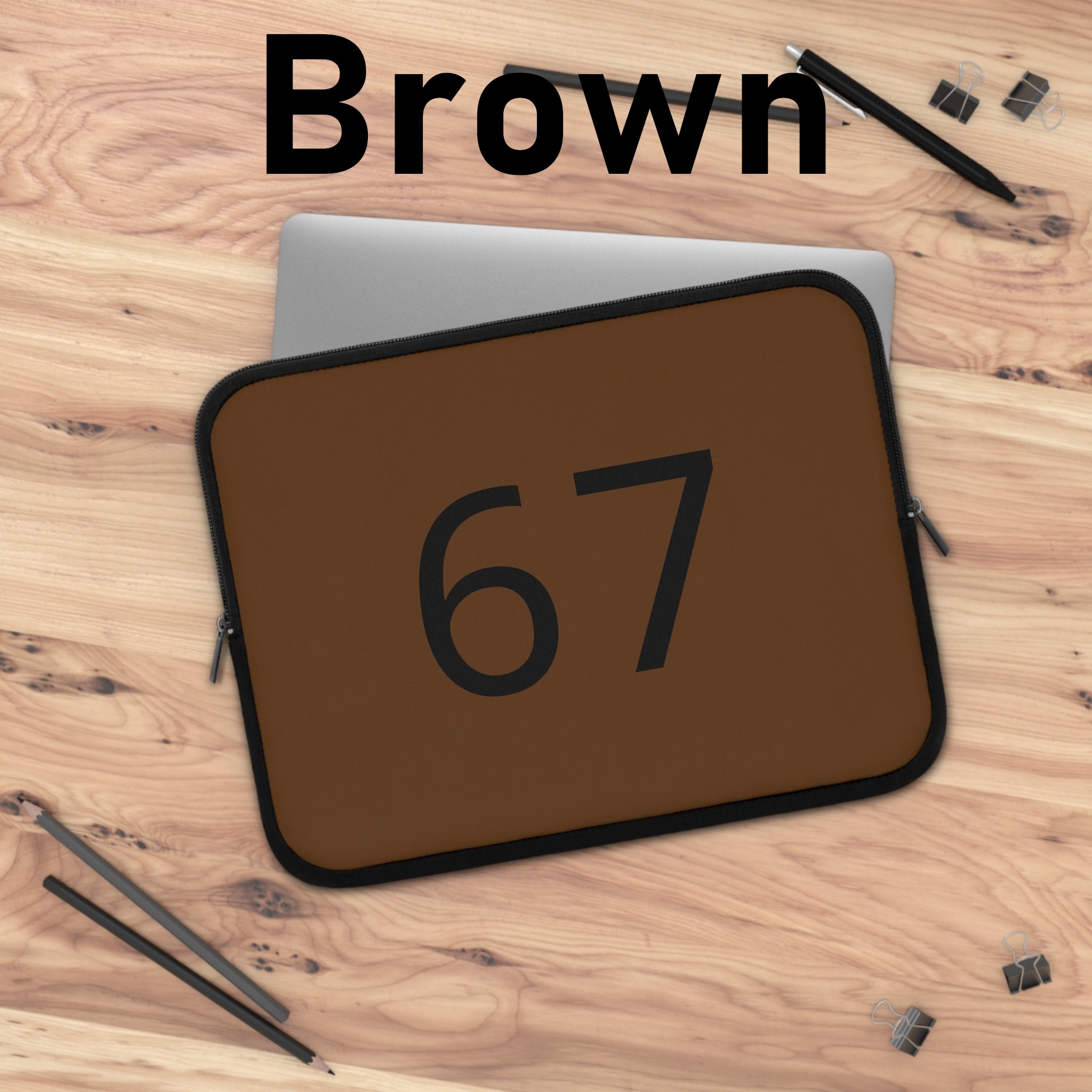 67 Laptop Sleeve (Black text)