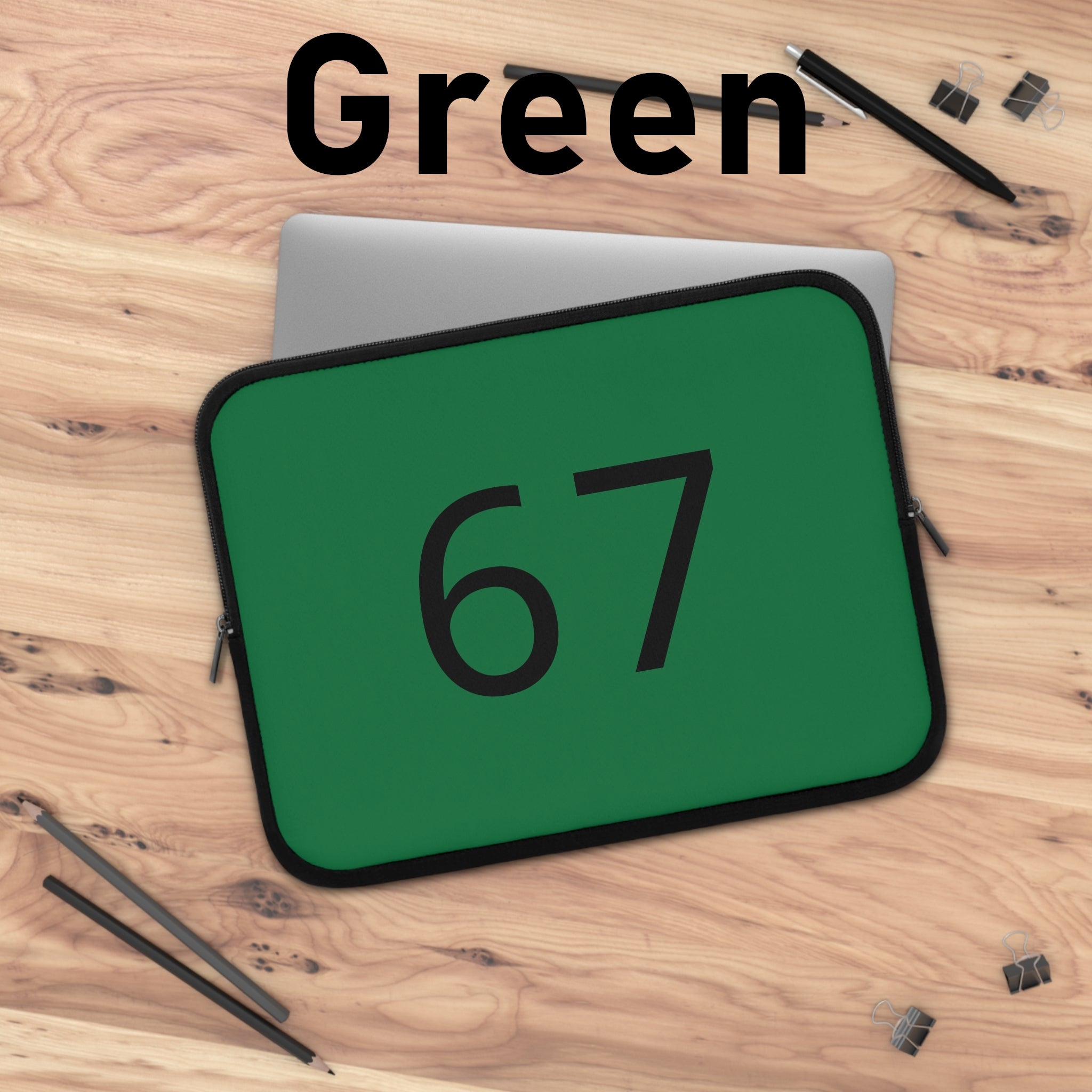 67 Laptop Sleeve (Black text)