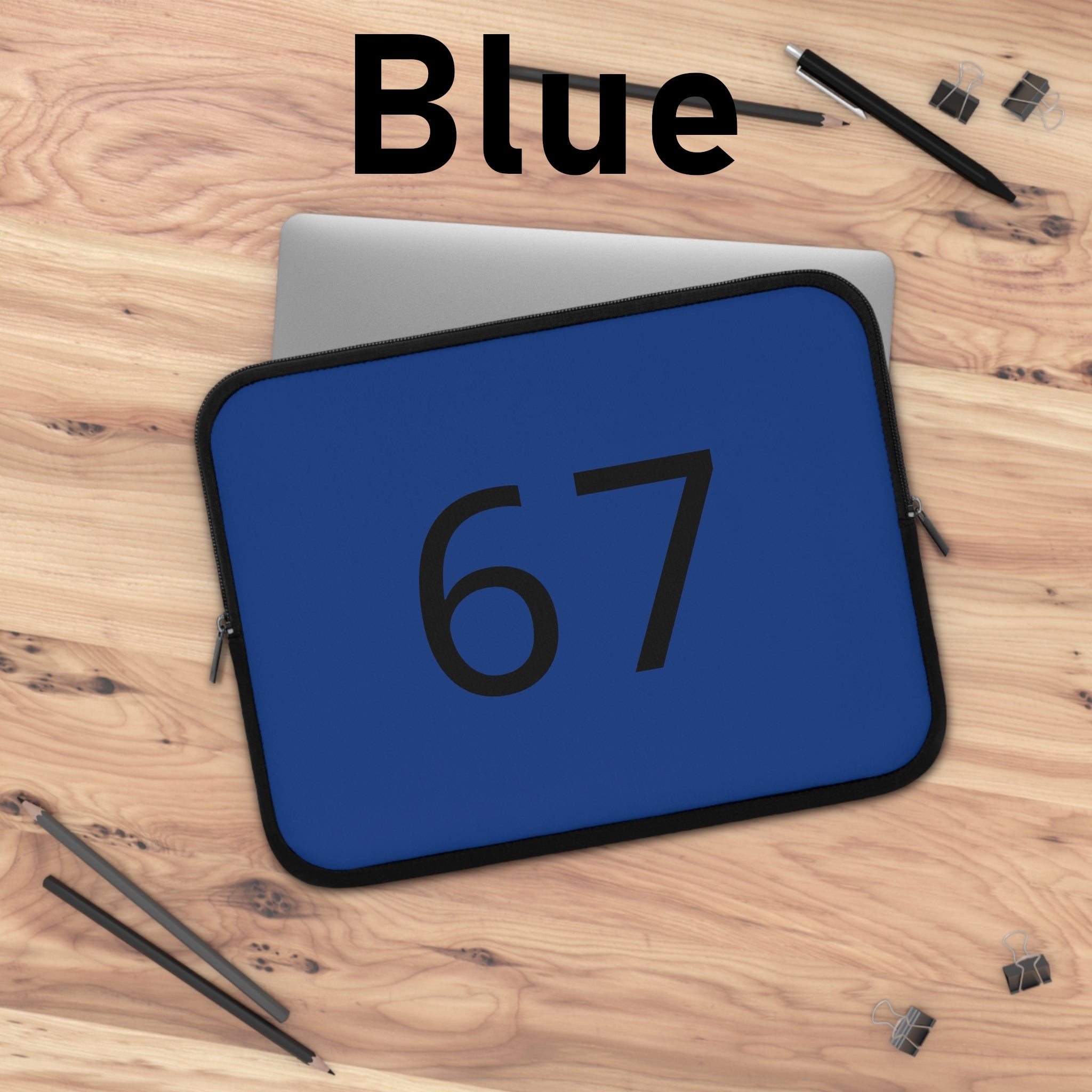 67 Laptop Sleeve (Black text)