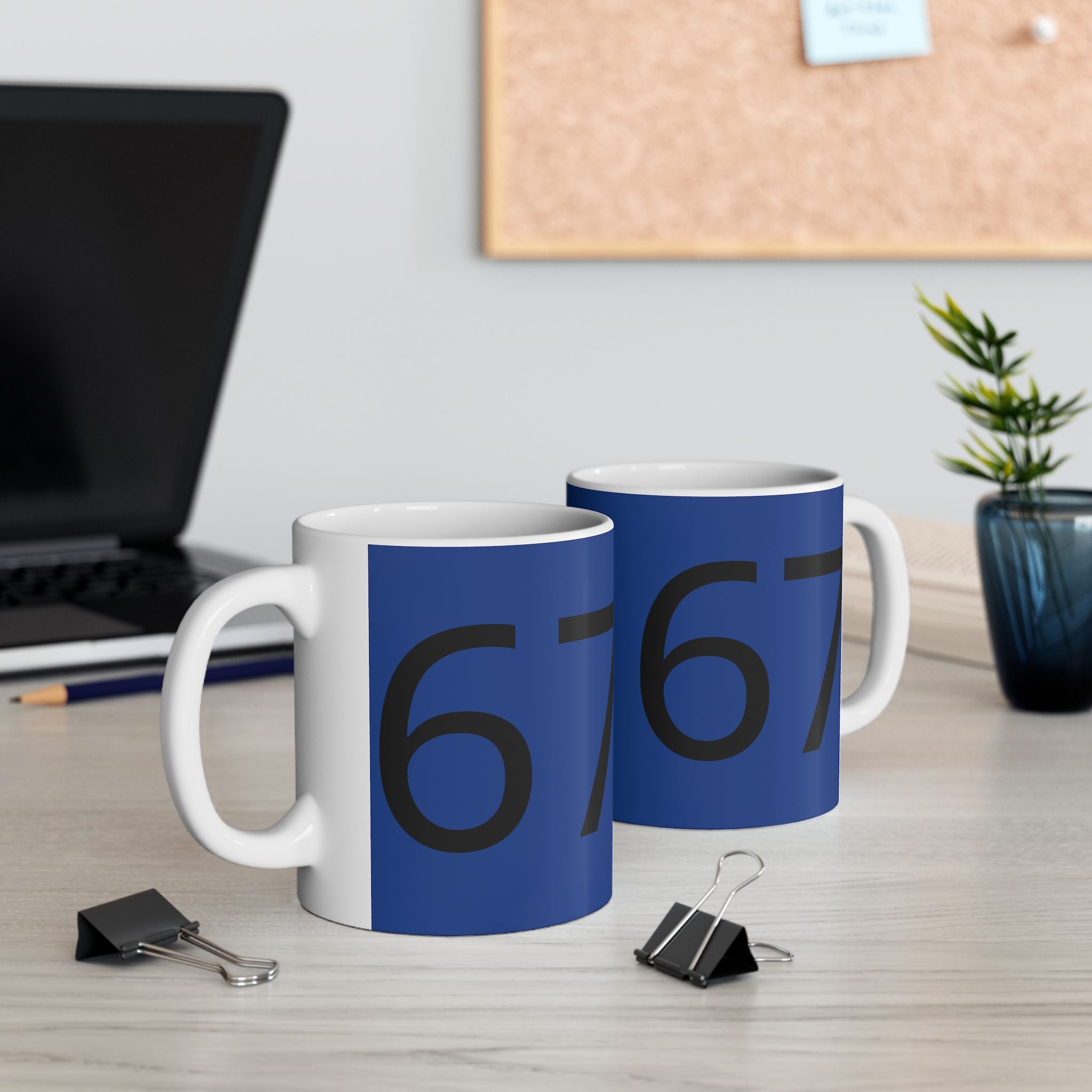 67 Ceramic Mug (Black text)