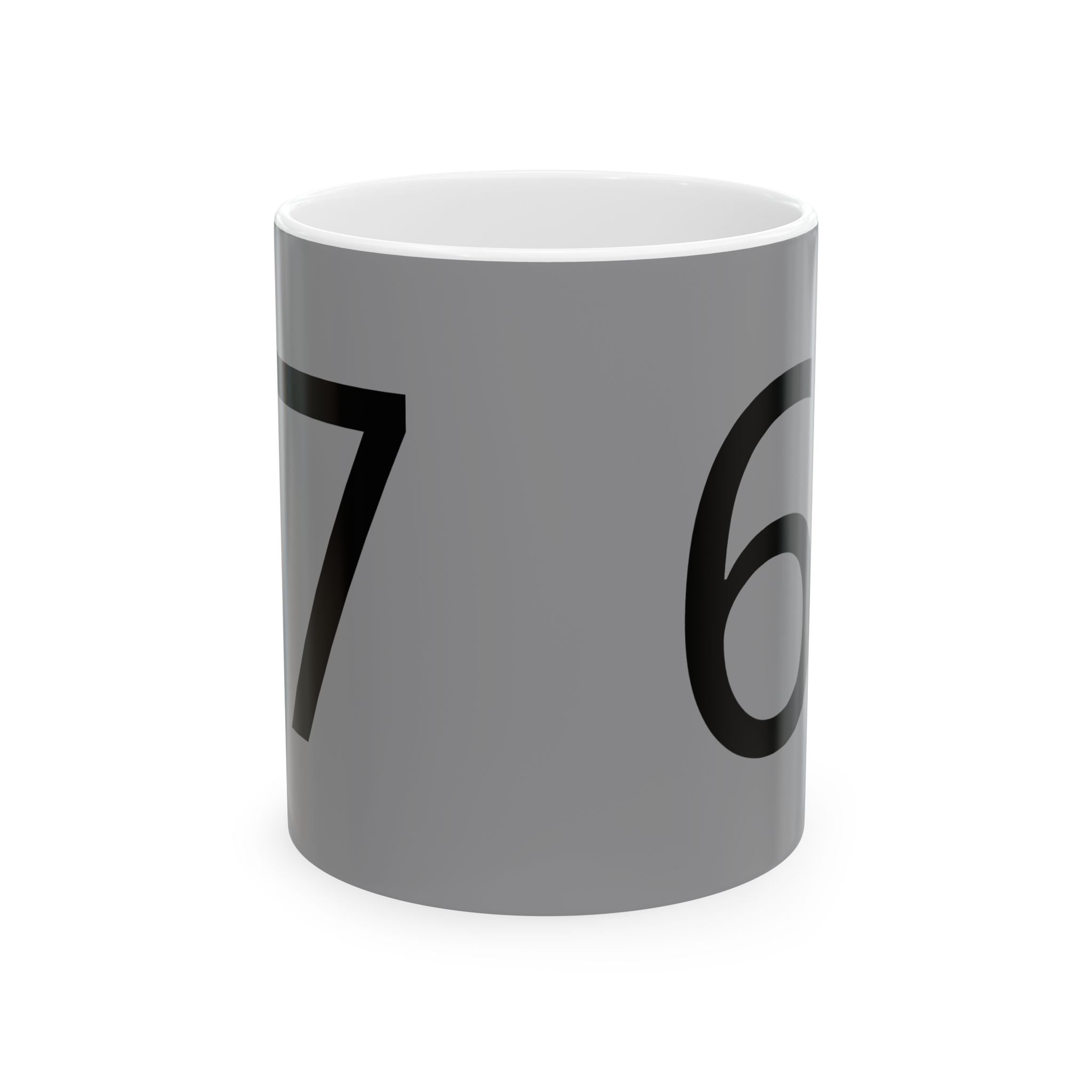 67 Ceramic Mug (Black text)