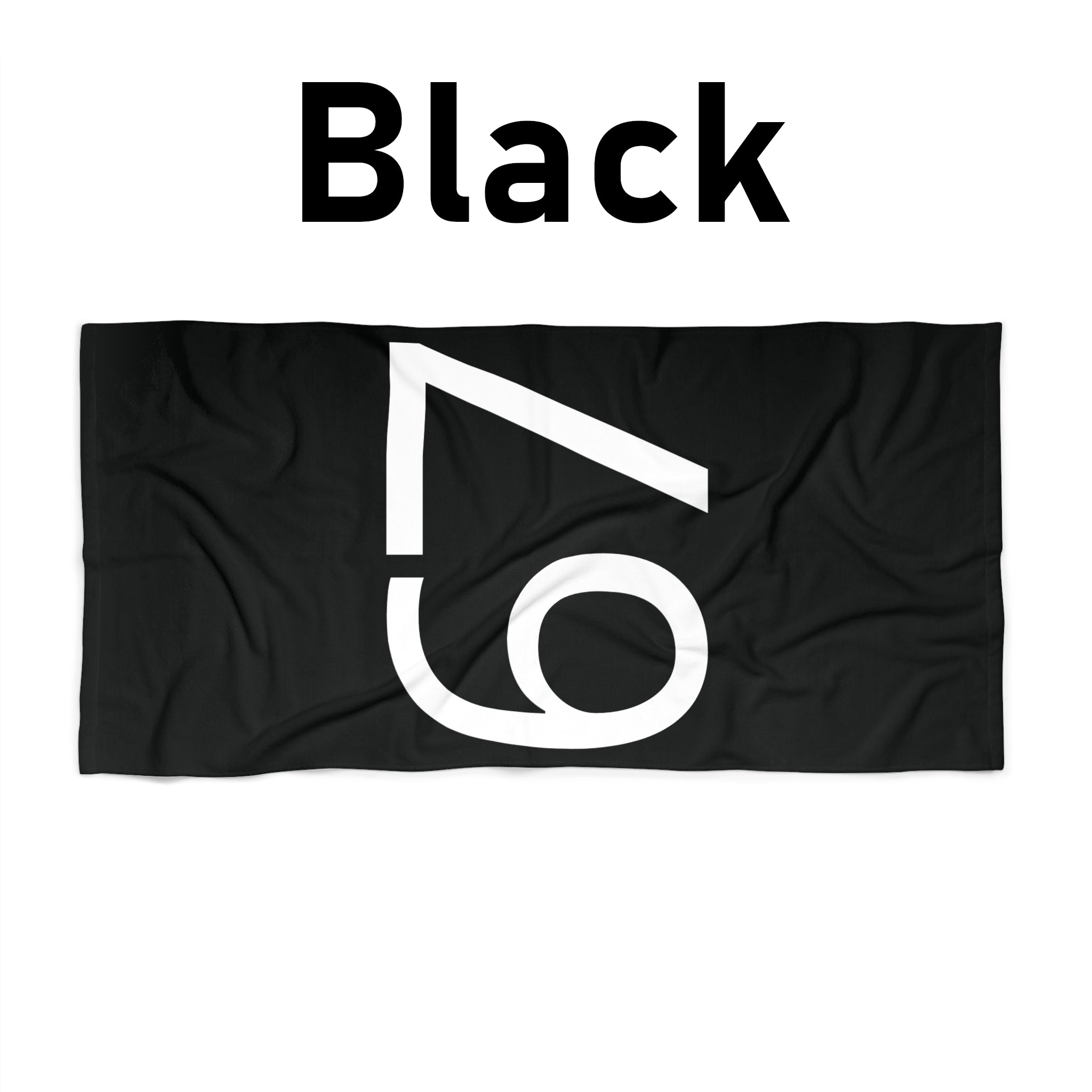 67 Beach Towel (White text)