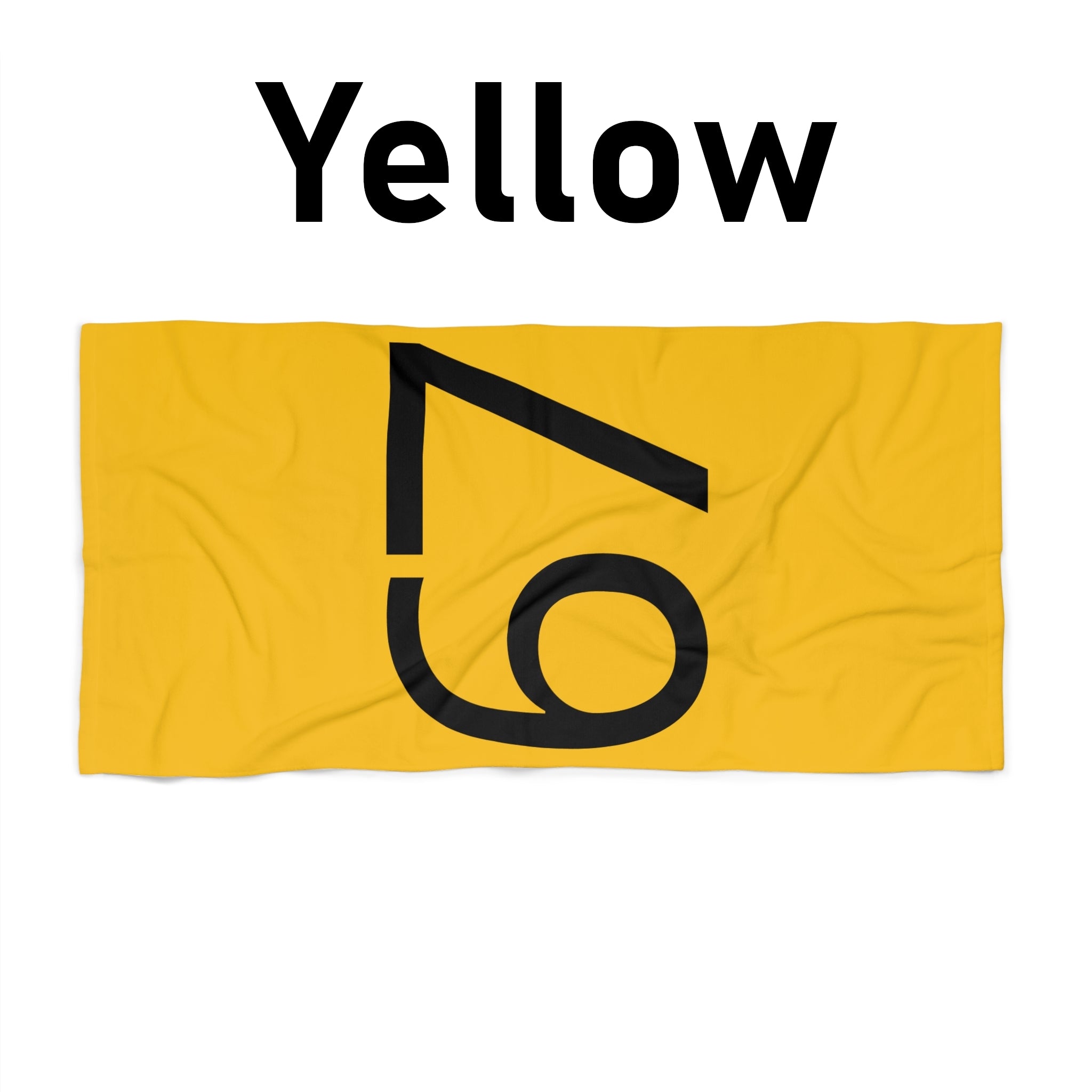 67 Beach Towel (Black text)