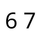 67 Sticker (4 sizes)