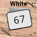 67 Laptop Sleeve (Black text)