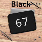 67 Laptop Sleeve (White text)