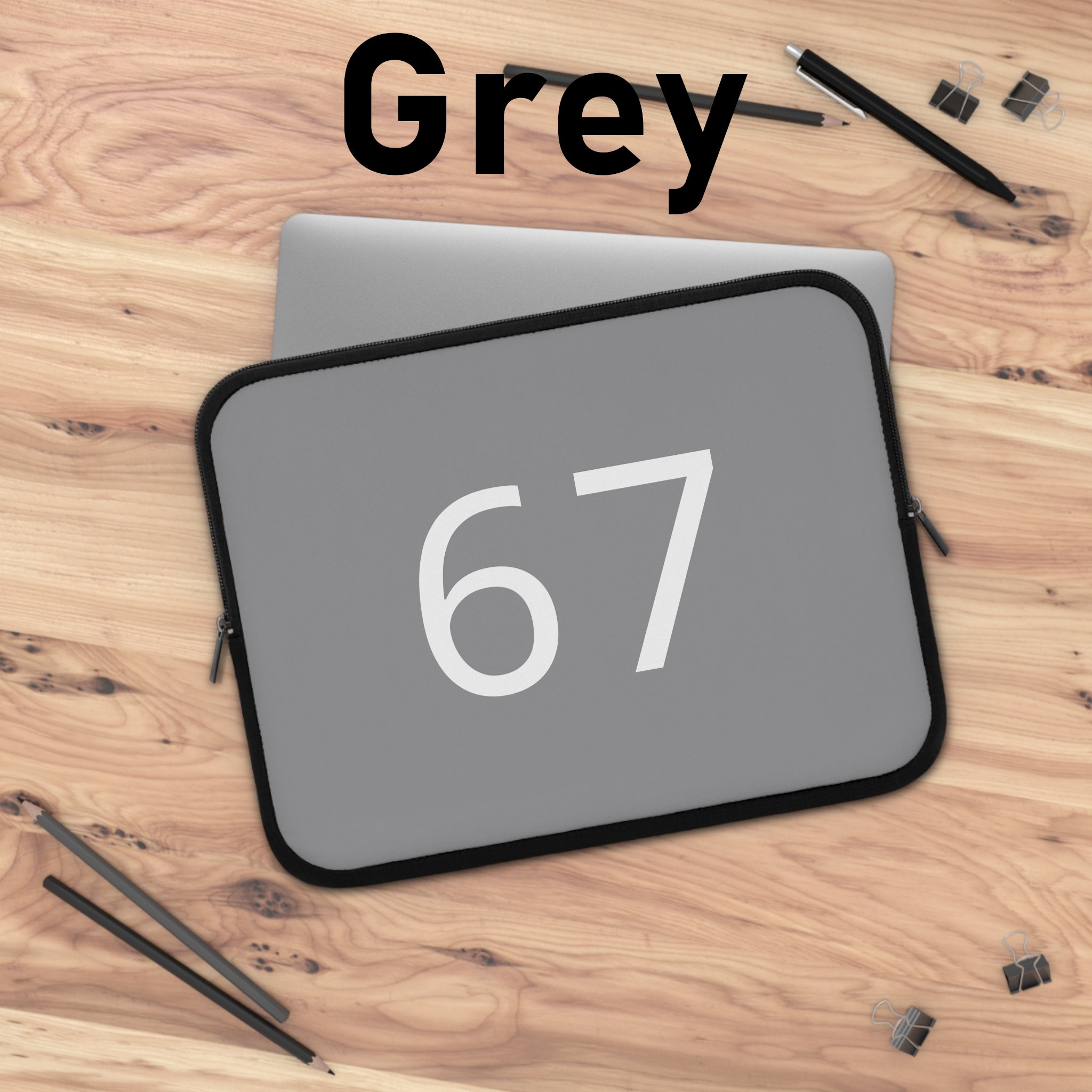 67 Laptop Sleeve (White text)