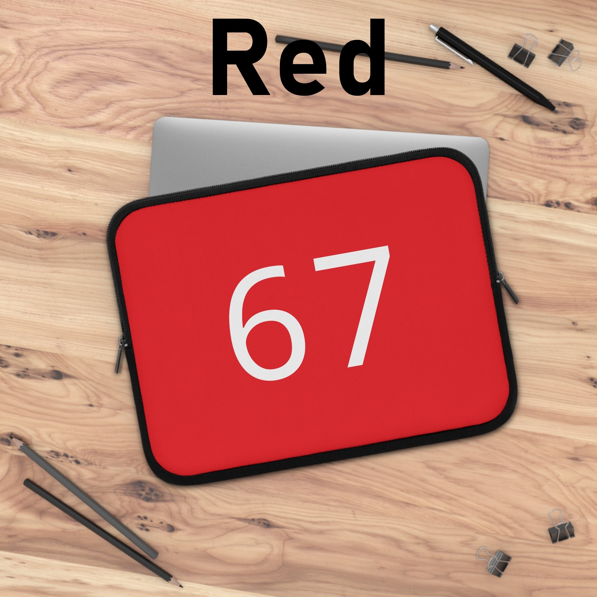 67 Laptop Sleeve (White text)