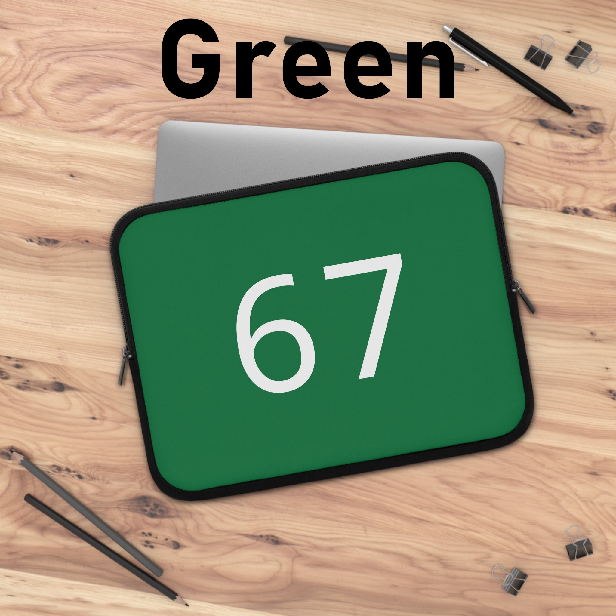 67 Laptop Sleeve (White text)