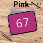 67 Laptop Sleeve (White text)