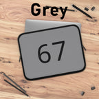 67 Laptop Sleeve (Black text)