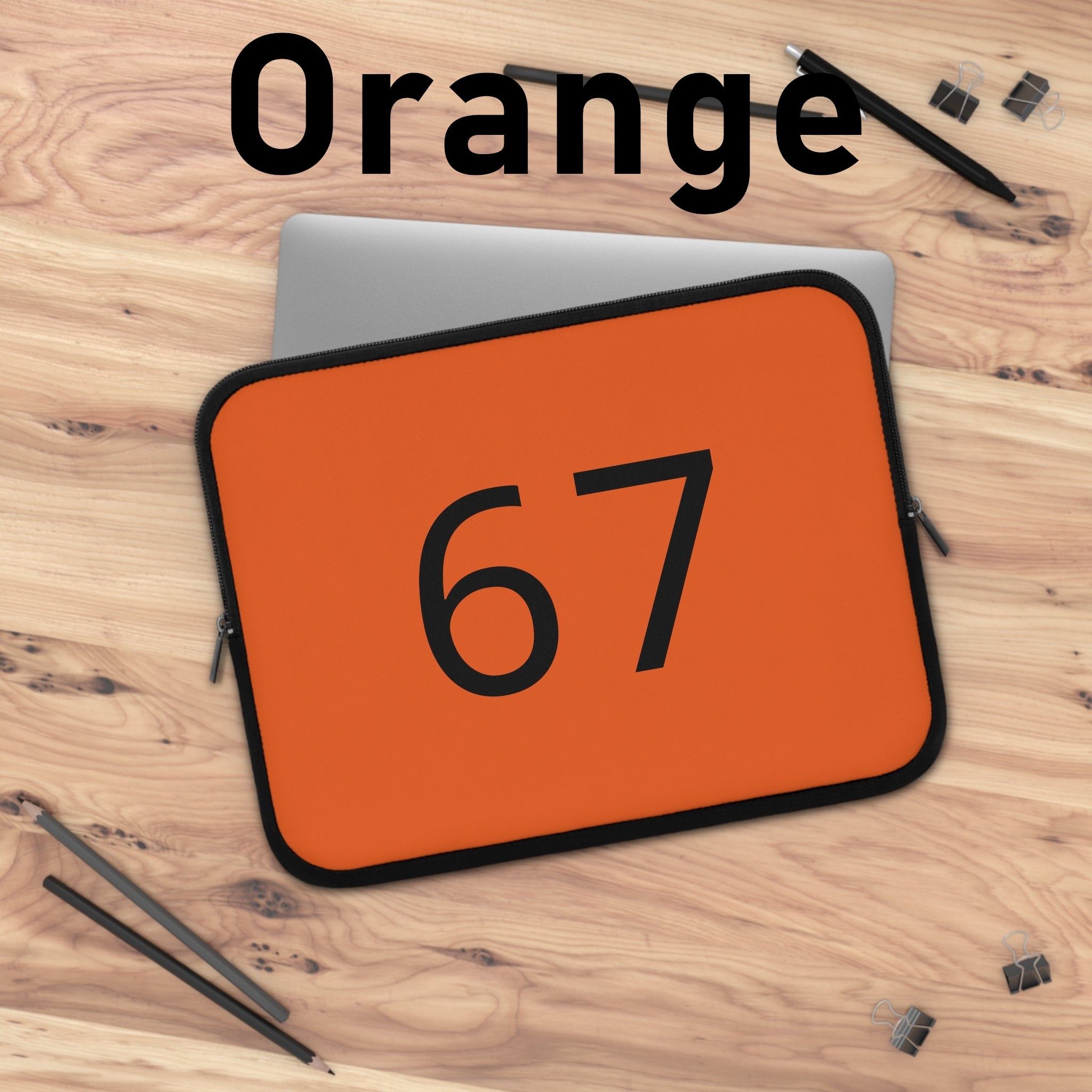 67 Laptop Sleeve (Black text)