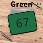 67 Laptop Sleeve (Black text)