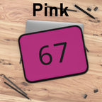 67 Laptop Sleeve (Black text)