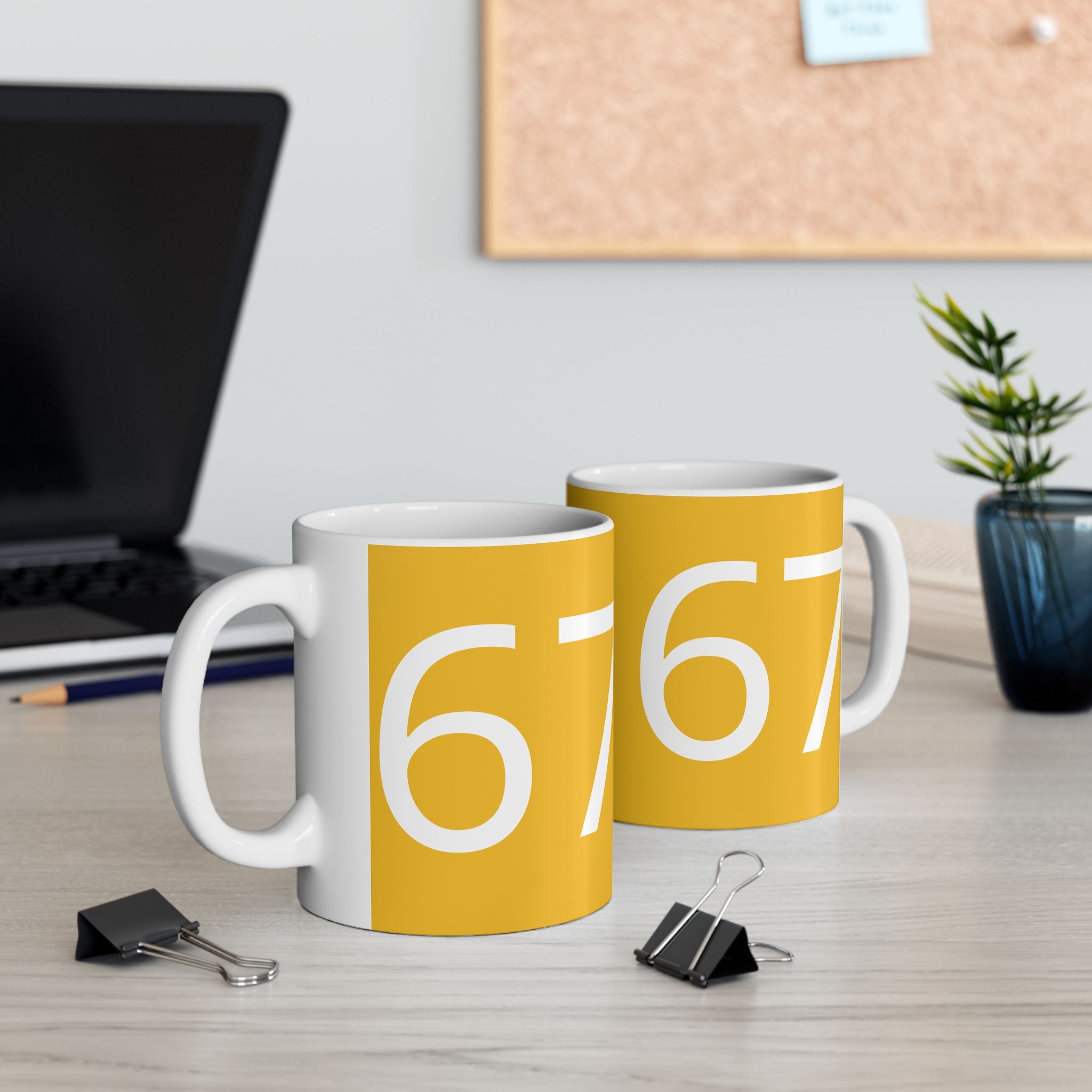 67 Ceramic Mug (White text)