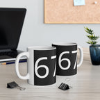 67 Ceramic Mug (White text)