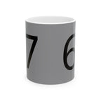 67 Ceramic Mug (Black text)