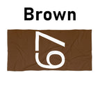 67 Beach Towel (White text)