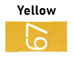 67 Beach Towel (White text)