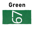 67 Beach Towel (White text)