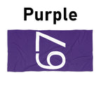 67 Beach Towel (White text)