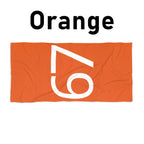 67 Beach Towel (White text)