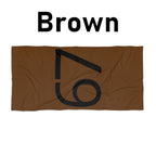 67 Beach Towel (Black text)