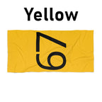 67 Beach Towel (Black text)