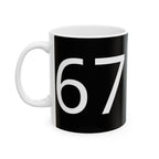 67 Ceramic Mug (White text)